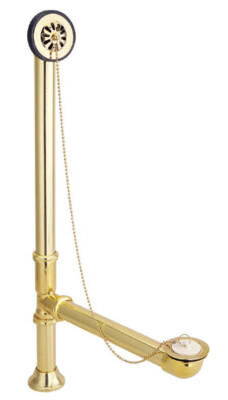 Elements Of Design DS2092 Exposed Brass Clawfoot Tub Drain - Brass