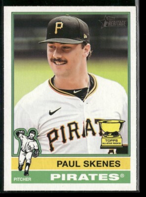 2025 Topps Heritage #60 PAUL SKENES Alternate Cartoon Variation