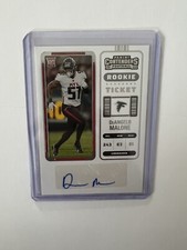 2022 Panini Contenders Football #187 DeAngelo Malone Rookie Ticket RC Auto
