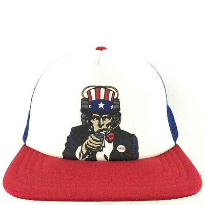 Vans Uncle Sam Beer Skateboard Cap Logo Mesh Foam Snap