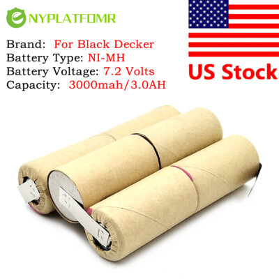 SOLDERING REQUIRED for Black Decker 7.2V Battery pack CD vacuum cleaner SV600