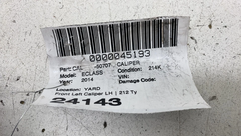 ⭕ 2008-2020 Mercedes-Benz E350 Front Driver Side Caliper w/ Brake Hose Line Left - Image 4 of 4