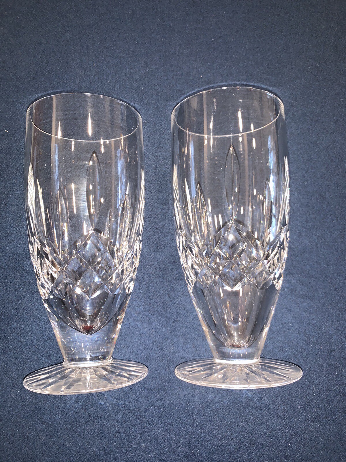 Waterford LISMORE Iced Tea Glasses Goblets 6 1/2" Set of 2 eBay
