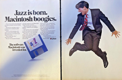 1985 Magazine Advertisement Apple Computer Jazz Is Born Macintosh Boogies