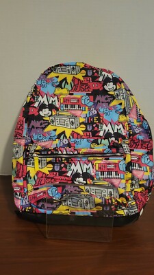 New! Disney Mickey Mouse Rafael Faria Bright Retro All Over 