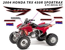 Adesivo decalcomania Honda TRX 450R 2004 kit OEM nero rosso plastica 450 ATV Quad Mark