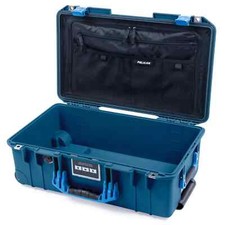 Indigo Blue  Blue Pelican 1535 Air case empty  combo lid pouch.