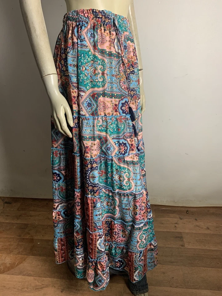 Maxi Falda ISLE OF FREYA Mezcla Seda Talla 12 14 NUEVAS Etiquetas - COMPRA 5 Artículos = Pos Gratis Foto 3 de 4