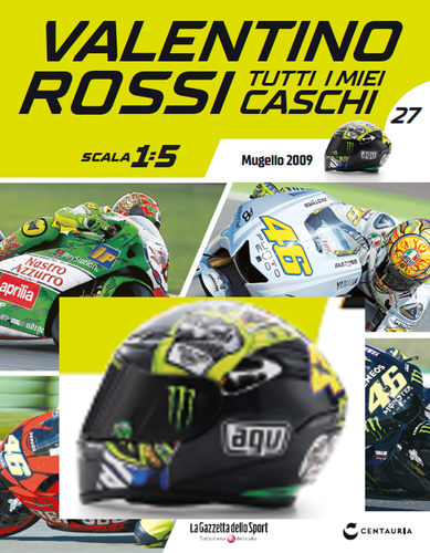 Casco Valentino Rossi - Tutti i miei caschi n° 27 Mugello 2009 1:5  Centauria | eBay