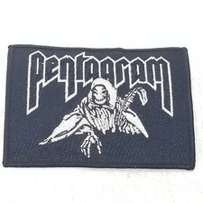 Pentagram Pentacle Embroidered Sew On Patch Logo Badge ROCK MUSIC METAL POP