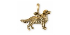 Golden Retriever Pendant Jewelry 14k Gold Handmade Dog Pendant GR40S-APG
