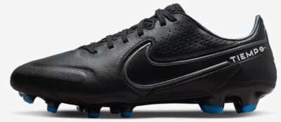 Nike Tiempo Legend 9 Pro FG Soccer Cleats Black Dark Grey Blue