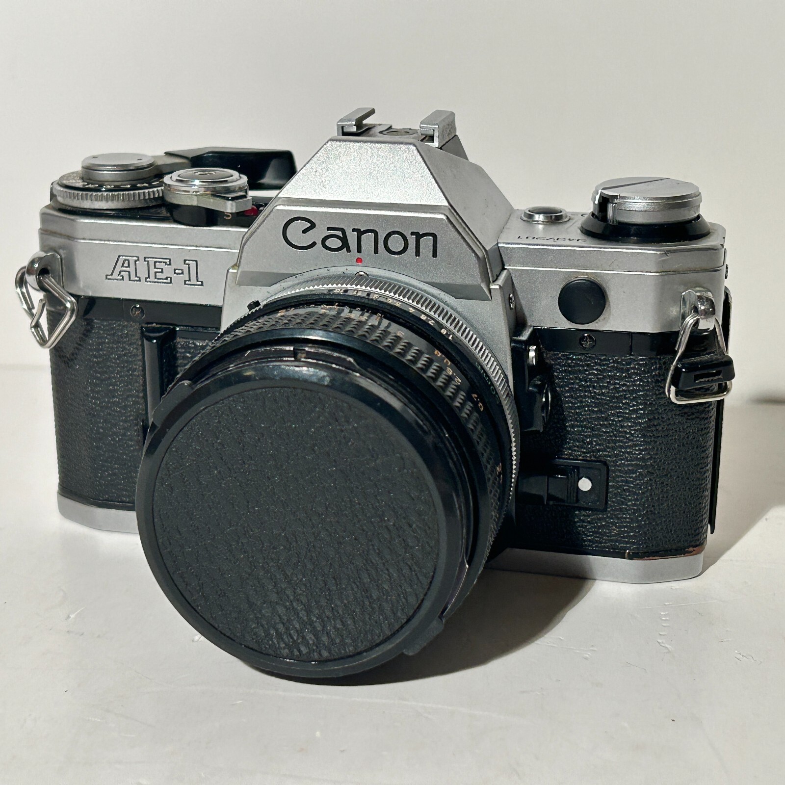 Canon AE1 Film Camera 50mm Lens Vintage Black Silver *WORKS!* *Watch