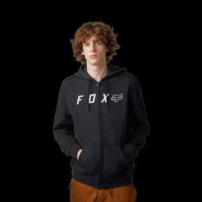 Fox Absolute Zip Casual Herren Kapuzenpullover mit Reißverschluss Fleece schwarz