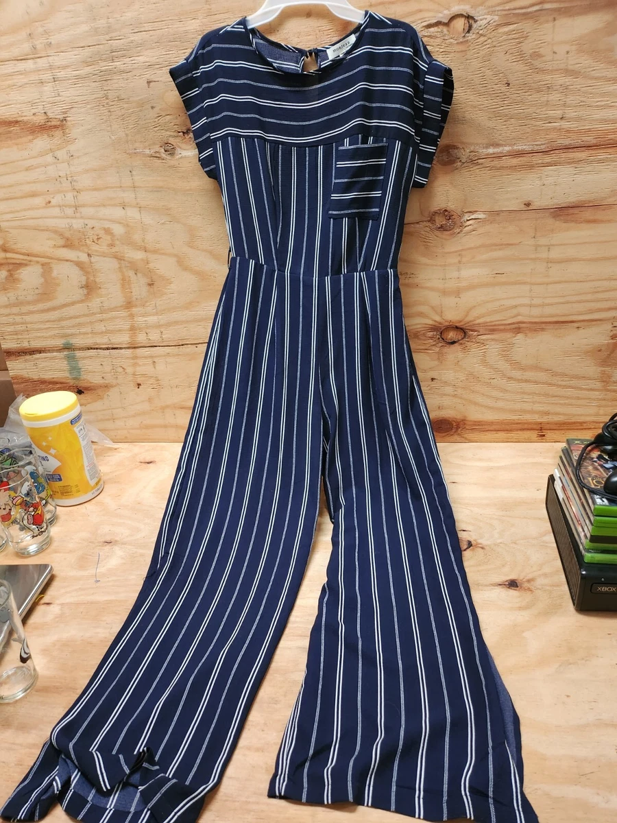 Monteau los angeles store striped jumpsuit