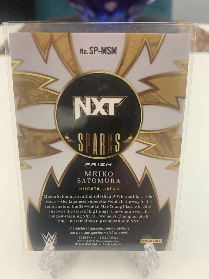 2024 WWE Panini Select Meiko Satomura Sparks Memorabilia Silver Prizm #SP-MSM - Image 2 of 3