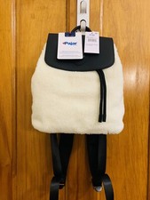 Pajar Silver White Shearling Fur Puffy Backpack Bag Purse  display picture 1