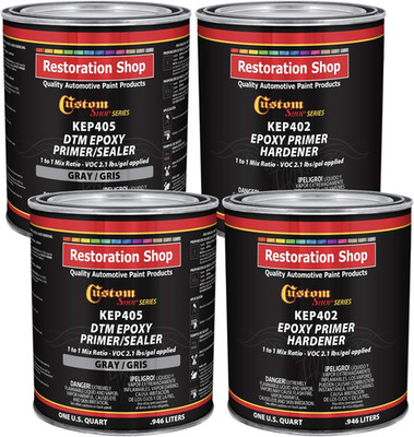 Gray Epoxy Primer/Sealer 2.1 VOC (Gallon Kit) Anti-Corrosive DTM High-Performan