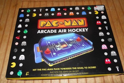 Pac-Man Arcade Lighted Air Hockey Air floating Puck, 2 Player New in open box