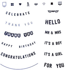 Stampin Up Stamp Set ANY OCCASIONS Retired Sets Banners Baby Congrats