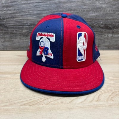 Vintage Philadelphia 76ers Hat Fitted 7 1/2 Red NBA Hardwood Classics New Era