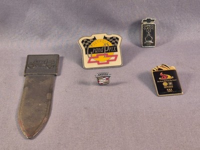 Lot of 4 Vintage General Motors GM Badge Pins Letter Opener Detroit Olympics