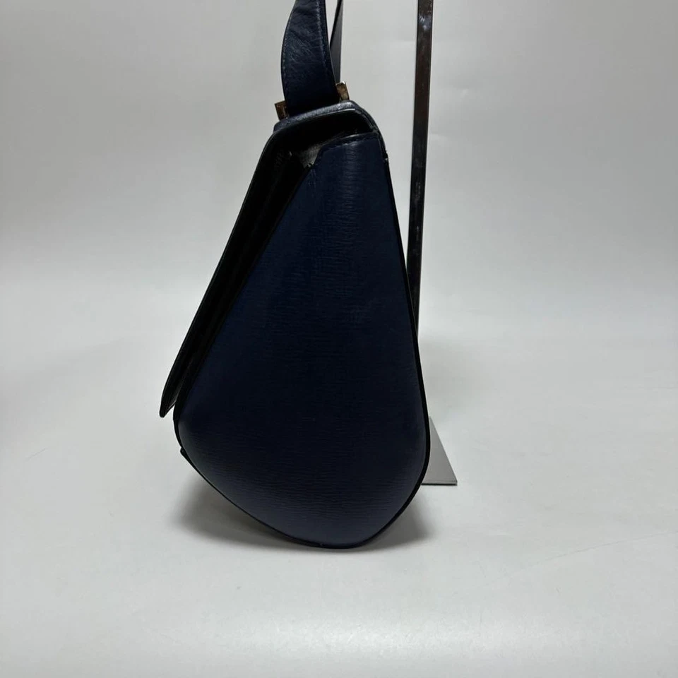 Authentic Givenchy Women's Pandora Box Shoulder Bag Navy Leather Used in Good - Image 4 of 4