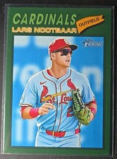Lars Nootbaar 2026 Topps Heritage Green Border Insert #198 St. Louis Cardinals 
