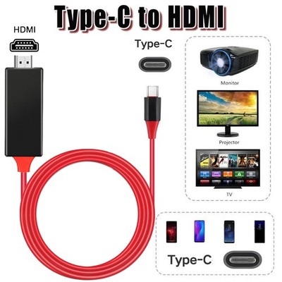 For Samsung Galaxy S8 S9 S10e S10 Plus Type C Phone to TV HDTV HDMI Cable 1080P