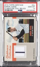 2019 TOPPS HERITAGE CLUBHOUSE COLLECTION RELICS #AJ AARON JUDGE PSA 10