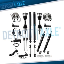 4WD Front Wheel Bearing Hubs CV Axle Control Arm Shocks for Chevy Silverado 2500