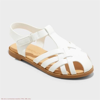 Toddler Girls Ella Fisherman Sandals - Cat & Jack White 5T *SEE DEAL!!!*