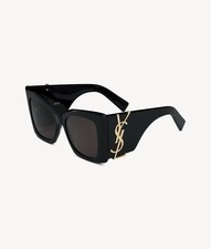 Saint Laurent SL M119 BLAZE-001 Black Gold YSL LOGO Cat Eye AUTHENTIC Sunglasses