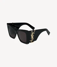 Saint Laurent SL M119 BLAZE-001 Black Gold YSL LOGO Cat Eye AUTHENTIC Sunglasses