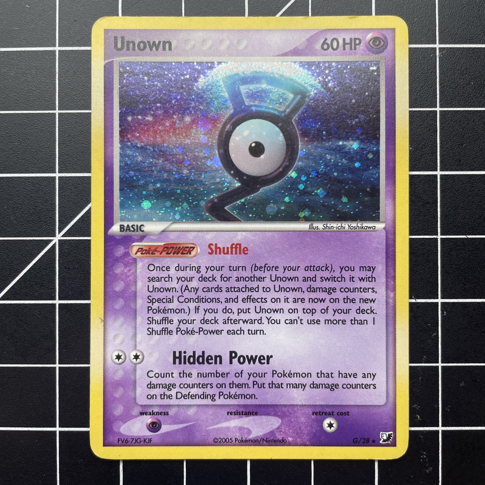 Unown G/28 Unseen Forces Holo Rare Pokémon TCG LP