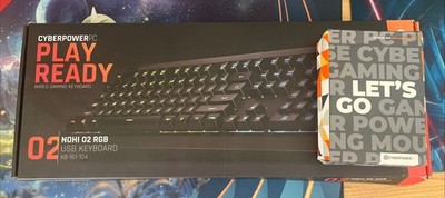 *NEW* Cyber Power PC NOHI 02 RGB USB Keyboard KN-161-104 + Elite M2 Gaming Mouse