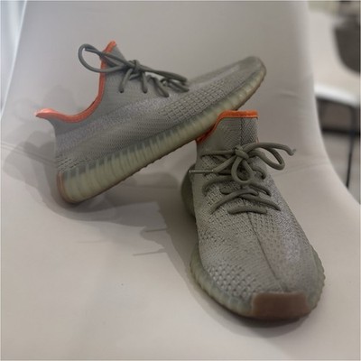 adidas Yeezy Boost 350 V2 Desert Sage FX9035 Primeknit Low Top Green Orange
