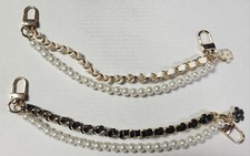 Uxcell Pearl Purse Double Chain Extender Chain 2 Pcs 10.2"