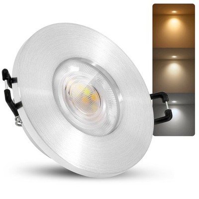 ISASO Einbaustrahler außen Flach gebürstet IP65 4W warm neutral kalt Deckenlampe