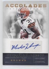 2011 Panini Playbook Accolades Signatures 42/49 Montario Hardesty #47 Auto 0b2