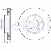 2X Delphi Bremsscheibe BG4554C FüR Mercedes W176 W246 Klasse W242 Sports Tourer