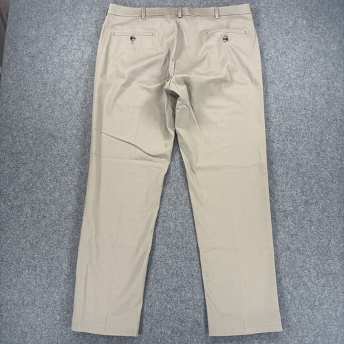 Chino Haggar Premium kaki taglio dritto piatto davanti 38x32 - Foto 5 di 9