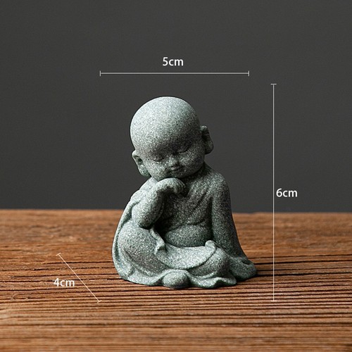 Small Wise Buddha Monk Figurines Ornaments Statues See Speak Hear No Evil - Picture 17 of 76