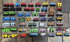 Thomas Friends Wooden Railway Train -BIG LOT 57 Pieces - Played Fair Condition
