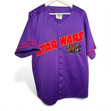 Vintage Star Wars Lee Purple Baseball Jersey Episode 1 Size XL Darth Maul