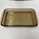 Vtg Pyrex 232 Rectangle Amber Brown 28x18x4 cm Casserole Baking Dish 2 Qt 7x12"