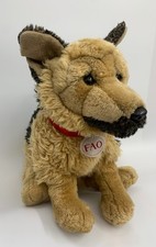 2015 FAO Schwarz Toys R Us 14" Sitting German Shepherd Dog Realistic Plush