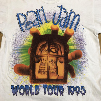 Tour Pearl Jam Vintage 90s T-shirt WORLD TOUR 1995 Design | eBay