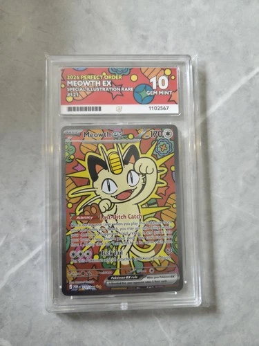 Pokemon Perfect Order Meowth 121/088 ACE Grade Gem Mint 10 Pokemon Card