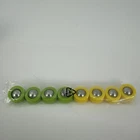 Vintage Ideal Rebound Game Replacement Roller Pucks 4 Yellow & 4 Green